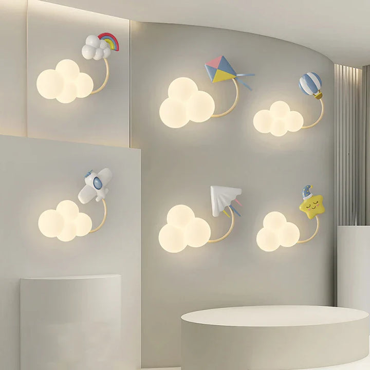 CartoonAirplane Lys – Lekfull Vegglampe for Barnerommet Luvikno