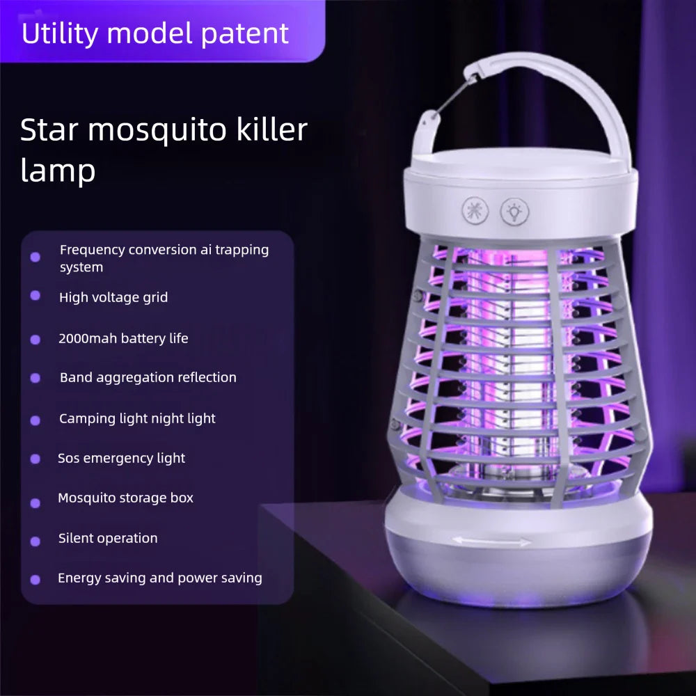 Luvikno | Myggjager lampe Lumava Pro | 4-i-1 Campinglys med insektdreper & SOS-funksjon | Oppladbar med USB-C & 2000 mAh batteri