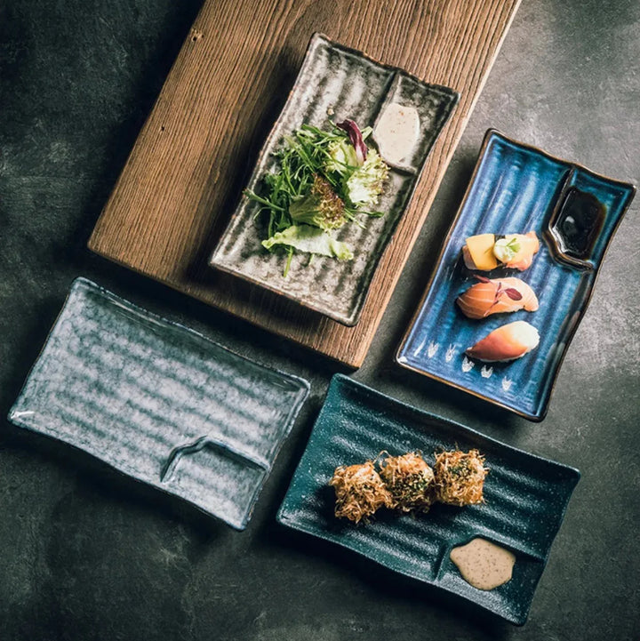 Håndverks keramiske sushi tallerkener Luvikno
