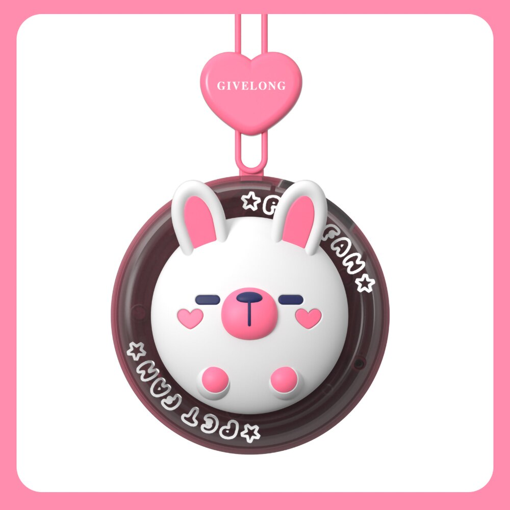 Cartoon Animal Mini Kids Neck Fan | Luvikno