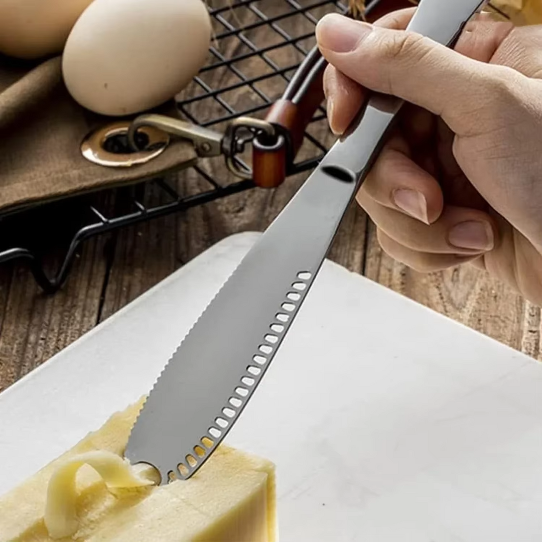 Premium Rustfritt Stål Osteskiver med Justerbar Tykkelse og Ekstra Tråder Luvikno