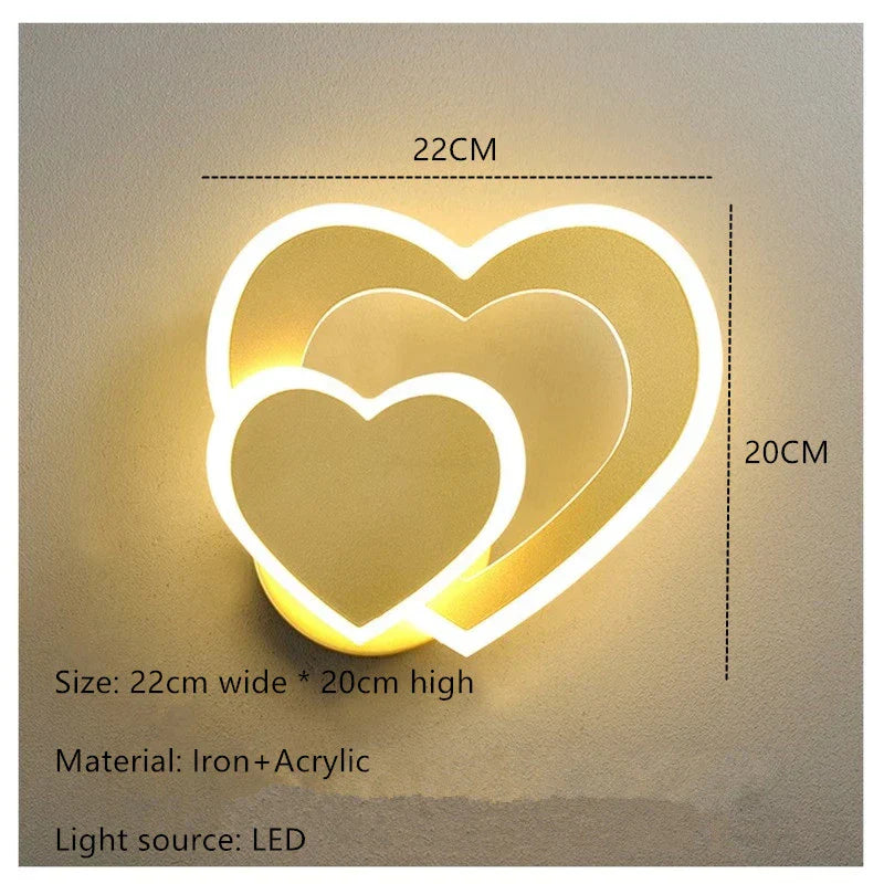 HeartGlow Vegglampe - Moderne LED Belysning Luvikno