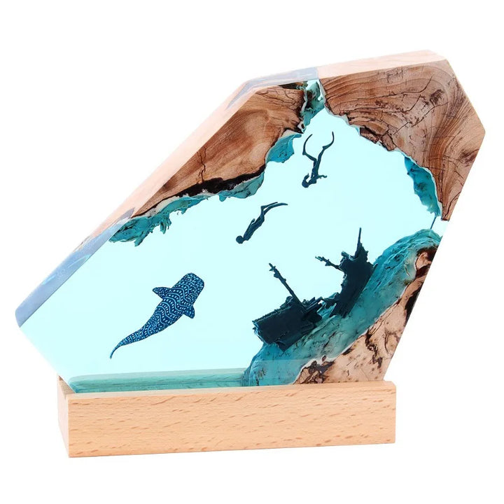 Deep Ocean Harpiks Dekorativ Nattlampe | Luvikno