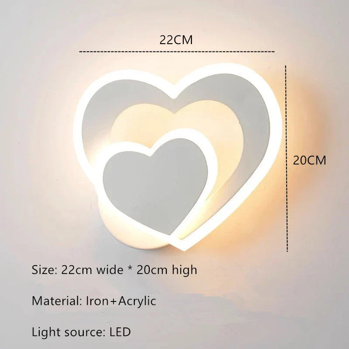 HeartGlow Vegglampe - Moderne LED Belysning Luvikno