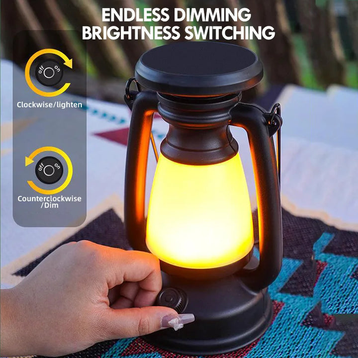 Luvikno | Nostalux Retro Lantern | LED Bordlampe med Fjernkontroll | Oppladbar & Dekorativ | For Hjem, Camping & Bar