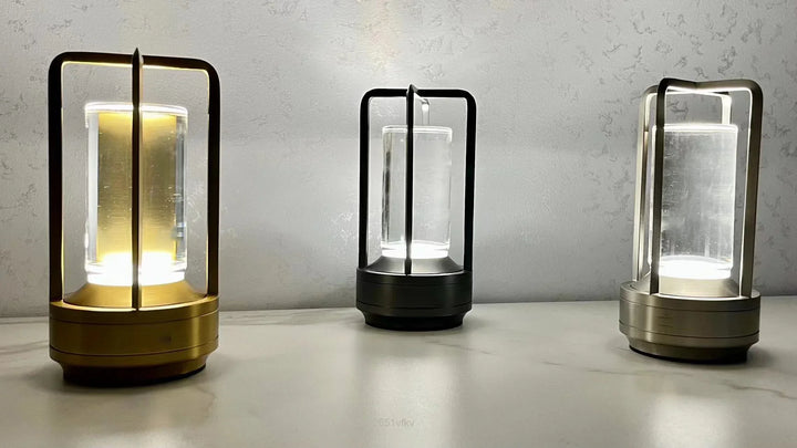 Luvikno | Oppladbar Trådløs LuxeGlow Bordlampe - Elegant Trådløs Lampe for Hver Stemning