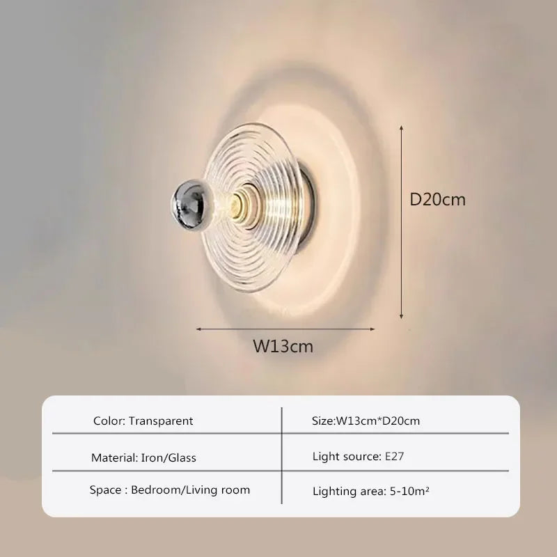 AquaGlow Vegglampe – LED-belysning med bølgemønster Luvikno
