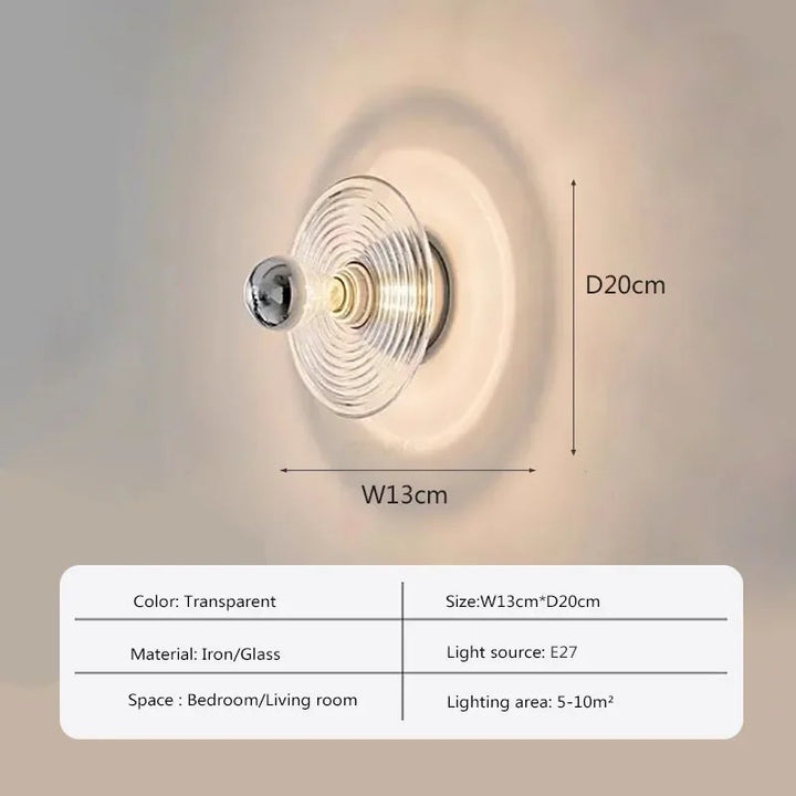 AquaGlow Vegglampe – LED-belysning med bølgemønster Luvikno