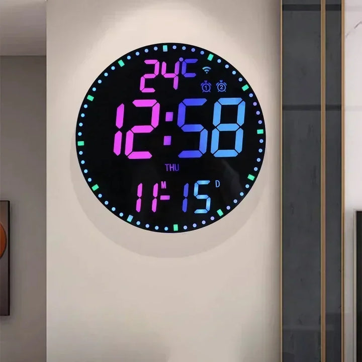 WiFiTime Klokke - Smart LED Veggklokke med Kalender Luvikno