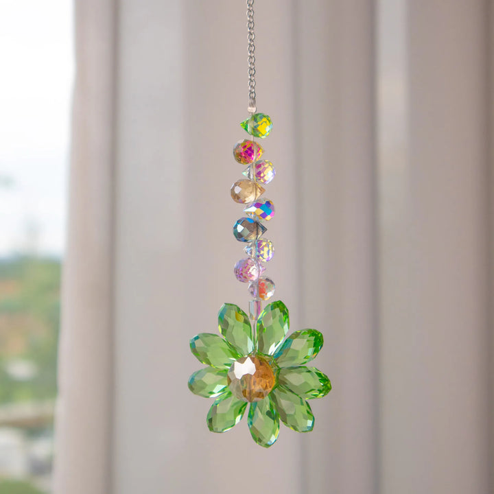Luvikno | Krystall Solfanger LumiMargarita | K9 Daisy Rainbow Catcher | Vindus- og Hagedekor | 32 cm | Gaveidé til Hjemmet