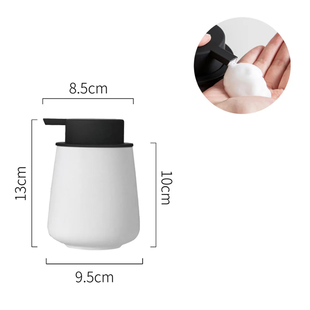 CeramiLux 300 ml Luksus Såpedispenser laget av Keramikk – for Såpe, Sjampo, Balsam eller Lotion Luvikno