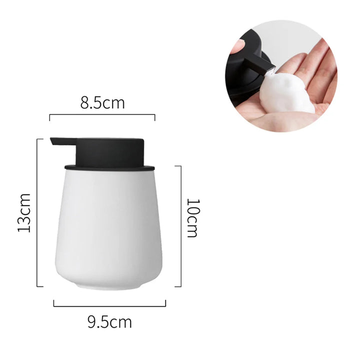 CeramiLux 300 ml Luksus Såpedispenser laget av Keramikk – for Såpe, Sjampo, Balsam eller Lotion Luvikno