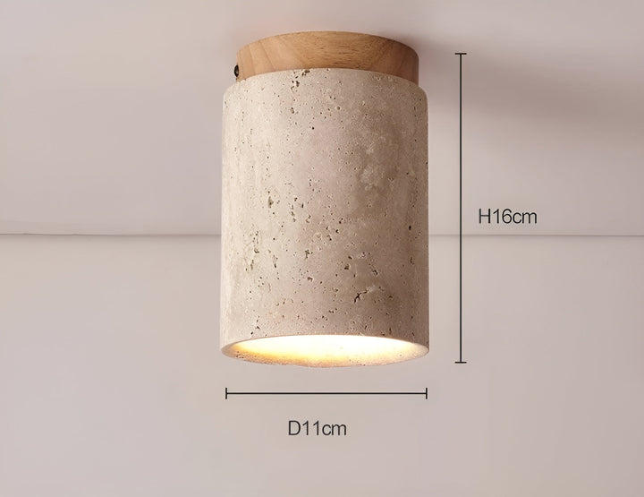 Luvikno | ZenElegance Wabi Sabi Luksus Takbelysning - Naturlig Travertin LED