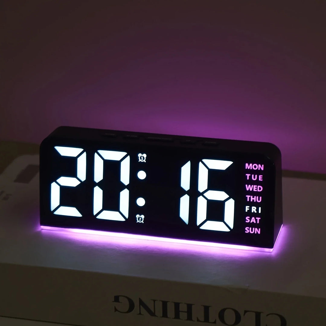 Moderne LED All Week Display Nattlampe Vekkerklokke | Luvikno