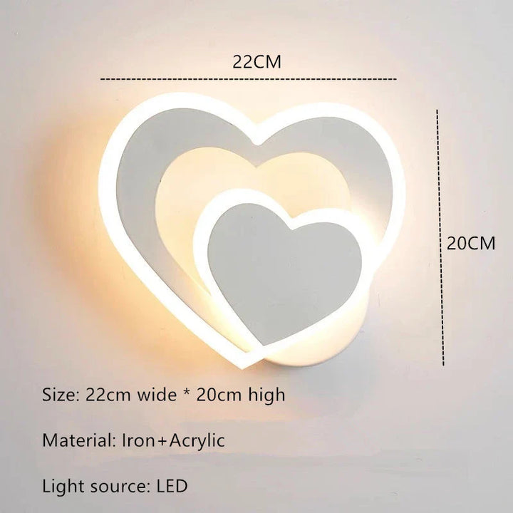 HeartGlow Vegglampe - Moderne LED Belysning Luvikno