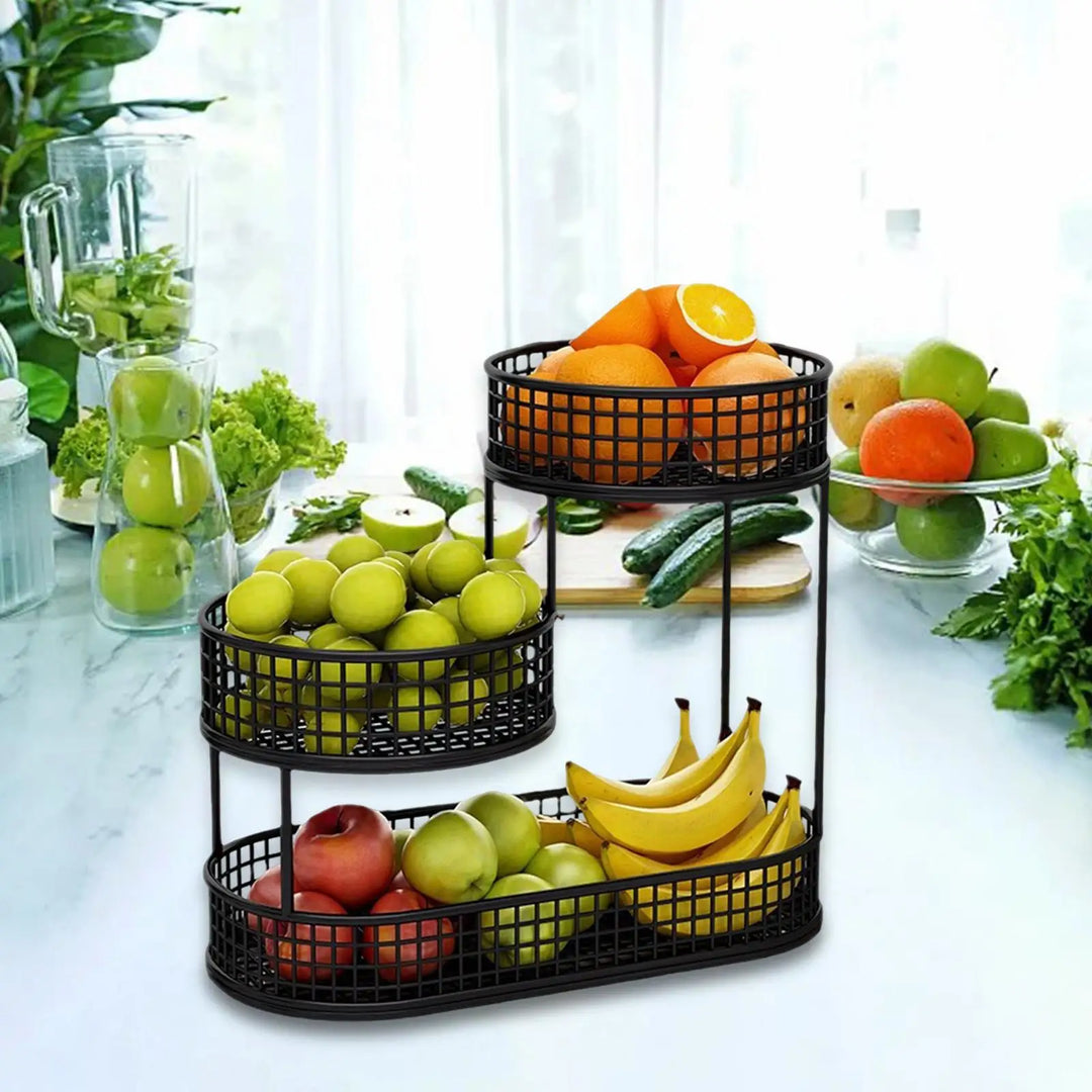 FruitElegance – Metalltråd Kurv for Frukt & Grønnsaker Luvikno