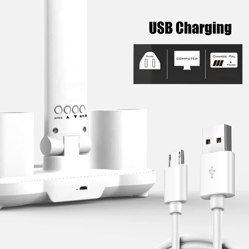 Multifunksjonell 3 i 1 Skrivebord LED Lampe | Luvikno