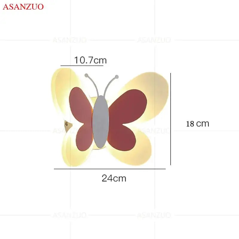 ButterflyGlow – LED Vegglampe i Sommerfugl Design for Rommet Luvikno