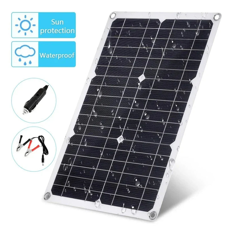 Luvikno | SolaVibe Solpanel 1200W | Fleksibelt 12V ladepanel | 2x USB & 100A laderegulator | Utendørs camping