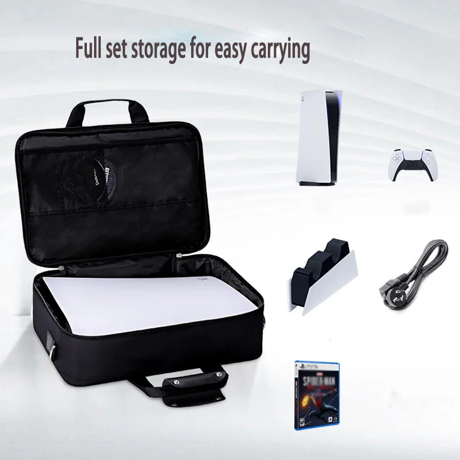 Luvikno | Gearvault Bæreveske for PS5 Konsoll & Tilbehør | Støtsikker & Vanntett | Med skulderstropp & organiseringslommer