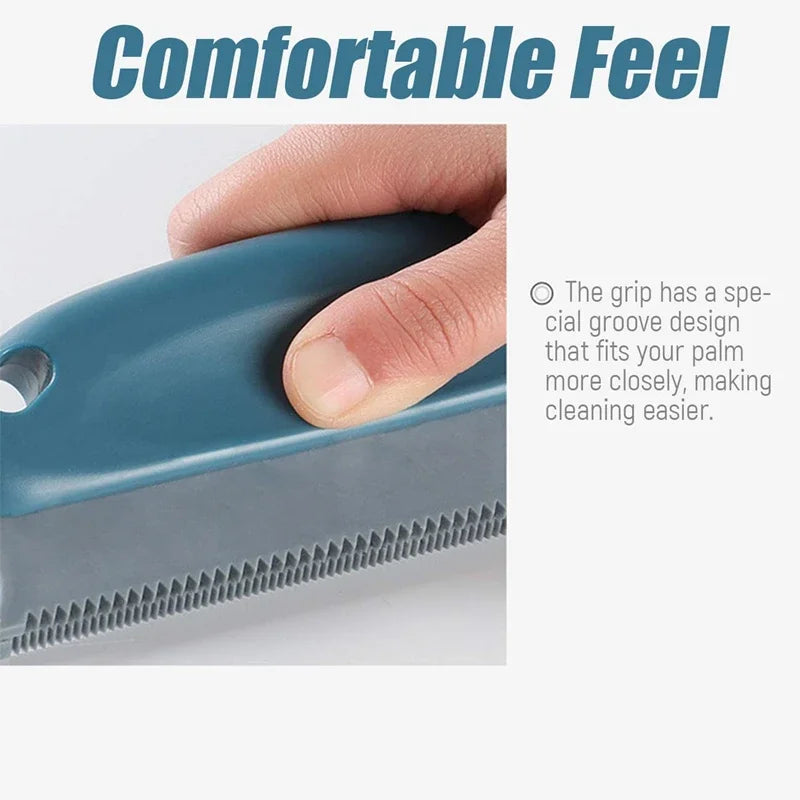 Luvikno | Fluffigob Fuzz & Pet Hair Remover Brush | 2-i-1 Rengjøring med Dobbel Kammstruktur | For Sofa, Klær, Teppe | 15 × 6 × 2 cm