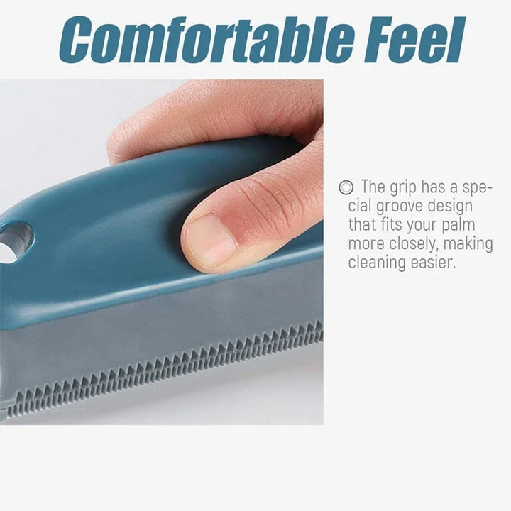 Luvikno | Fluffigob Fuzz & Pet Hair Remover Brush | 2-i-1 Rengjøring med Dobbel Kammstruktur | For Sofa, Klær, Teppe | 15 × 6 × 2 cm