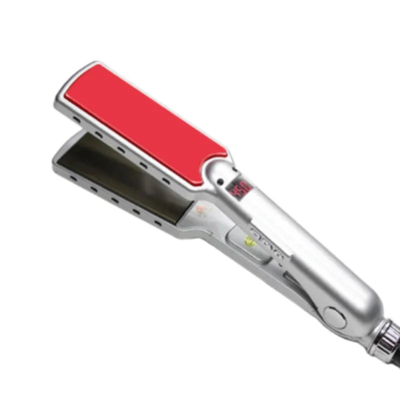 Luvikno | Rettetang TITANEA PRO | Bredde Nano-Titanium plater | 50–249 °C | LED skjerm & Dobbel spenning | 25×4.3×3.5 cm