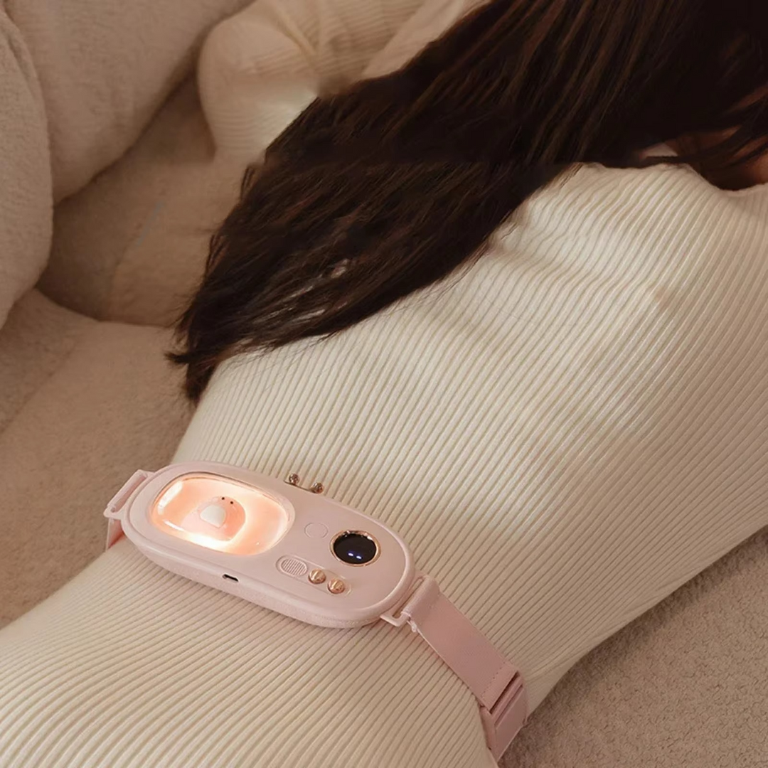Trådløs elektrisk menstruasjonsvarmende midjebånd - USB-oppladbar justerbar varmepute Luvikno