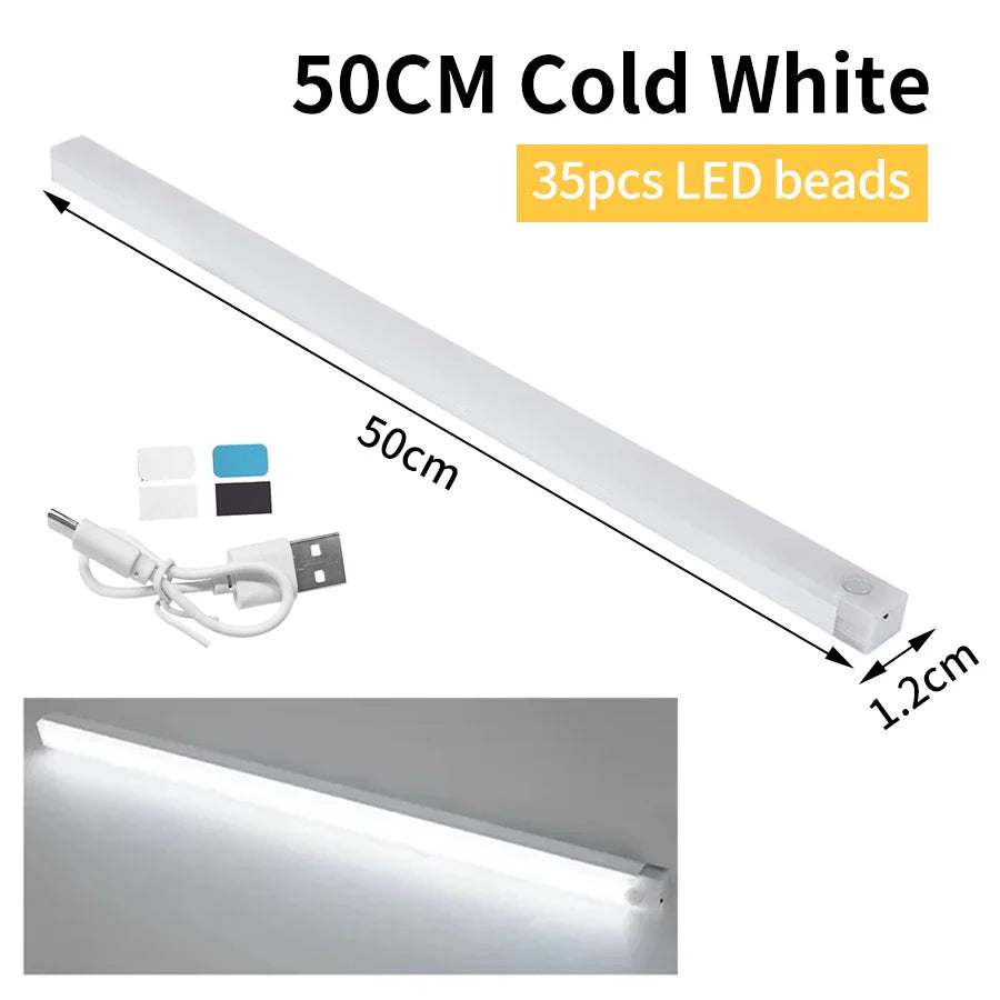 Luvikno | SenseLite Motion LED | Oppladbart sensorl light med magnetfeste | Varme hvit | For skap, seng og gang
