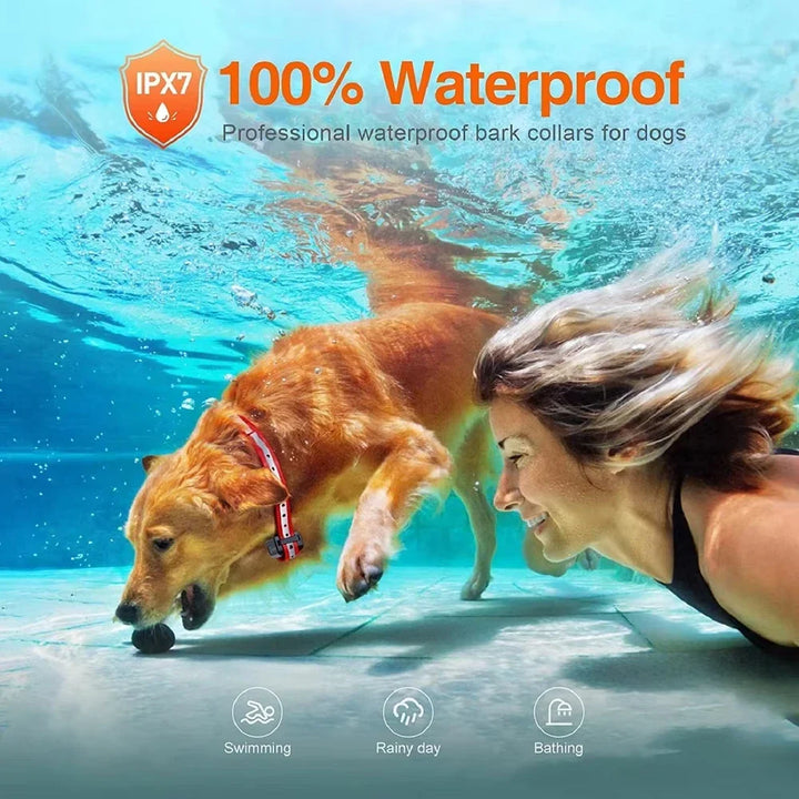 Oppladbar elektrisk hundetreningshalsbånd med fjernkontroll og 1000 m rekkevidde – PetControl Luvikno