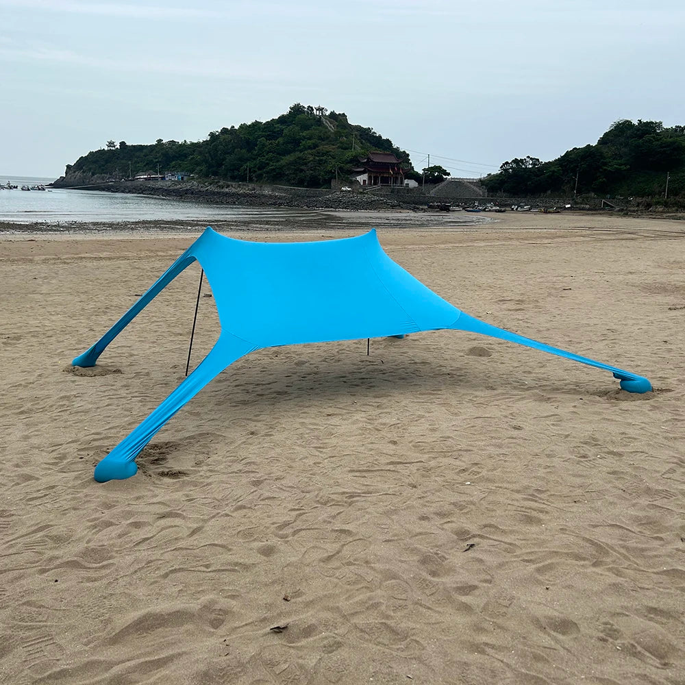 Luvikno | Solaviva Strandtelt med UV-beskyttelse UPF50+ | Vindbestandig & Vanntett | For 3–4 personer | 200×200×170 cm