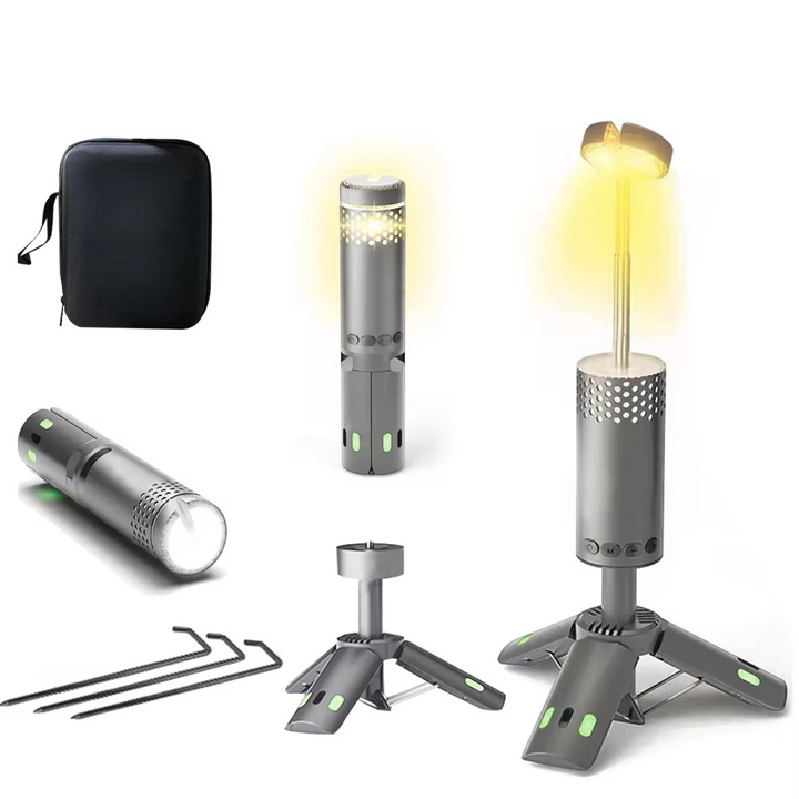Multifunksjonell LED Campinglykt & Stativ Luvikno