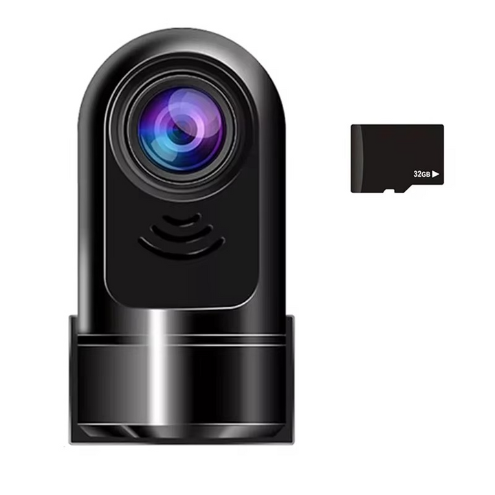 1080P HD 360° Rotasjon Mini ADAS Dash Kamera med 32GB Kort, Nattesyn, Bevegelsesdeteksjon, og 24T Parkeringsmodus Luvikno