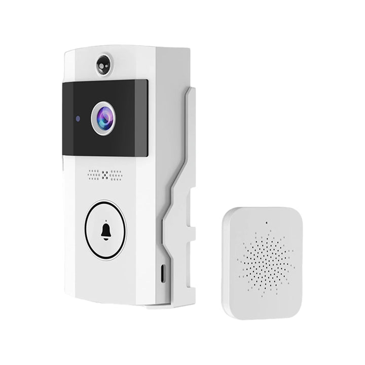 Luvikno | SecuraSun DoorCam Trådløs HD Video Dørklokke med Solenergilading og Wi-Fi | IP65 Vanntett