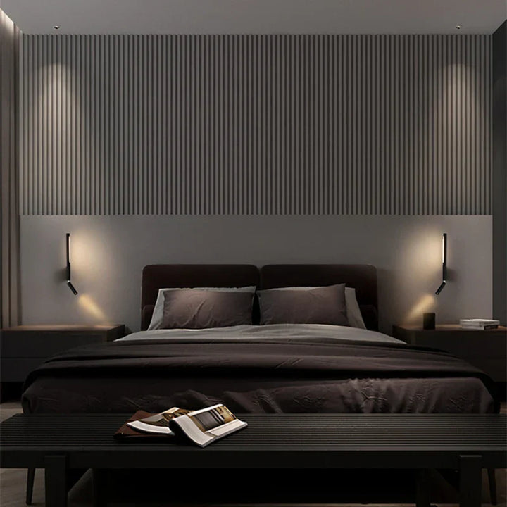 Moderne LED vegglampe for soverom, justerbar vegglampe i hotellstil | Luvikno