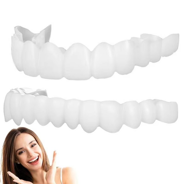2PCS Snap-On Veneer Proteser for Menn og Kvinner, Umiddelbar Midlertidig Tannbeskyttelse for et Selvsikkert Smil Luvikno