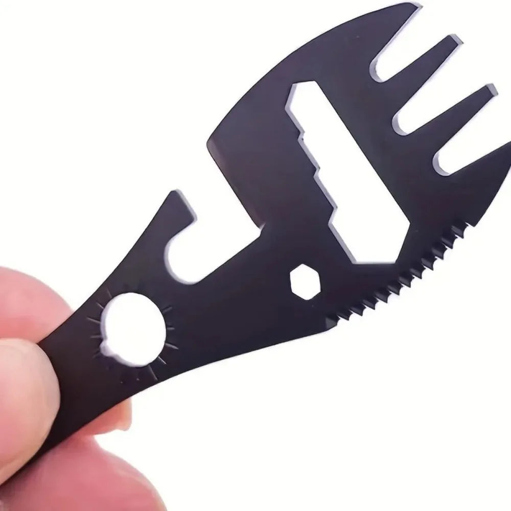 Luvikno | TrailSpork Pro | 6-i-1 rustfritt stål camping spork | gaffel, skje, graveverktøy & selvforsvar | ultra-lett & kompakt | for utendørs & overlevelse