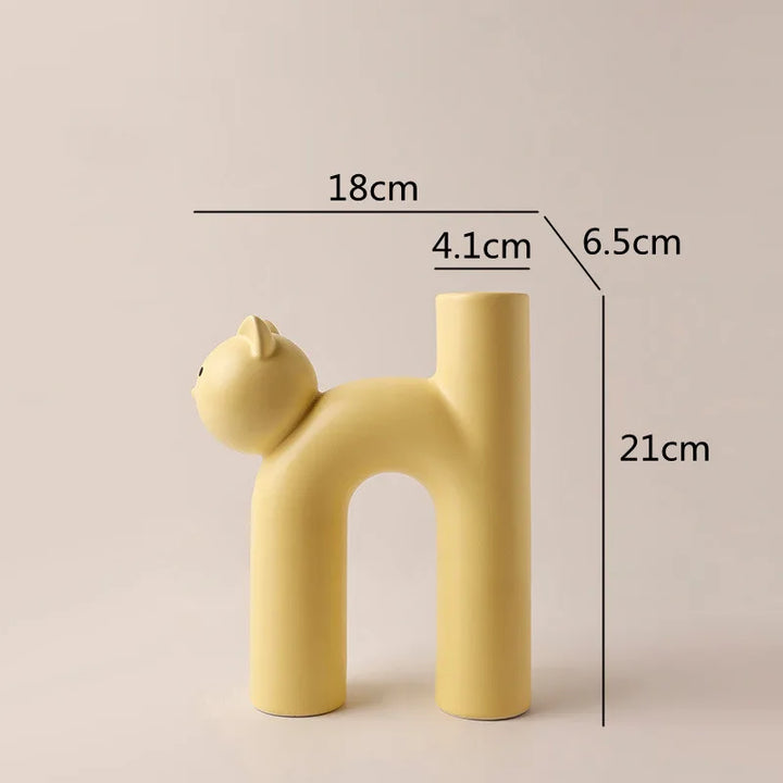 Mini Cat Elegant Minimal H-formet Luviknoomster vase | Luvikno