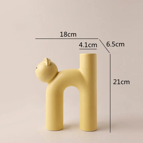 Mini Cat Elegant Minimal H-formet Luviknoomster vase | Luvikno
