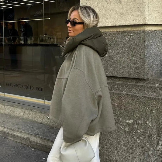 Luvik | Rento löysä naisten takki hupulla