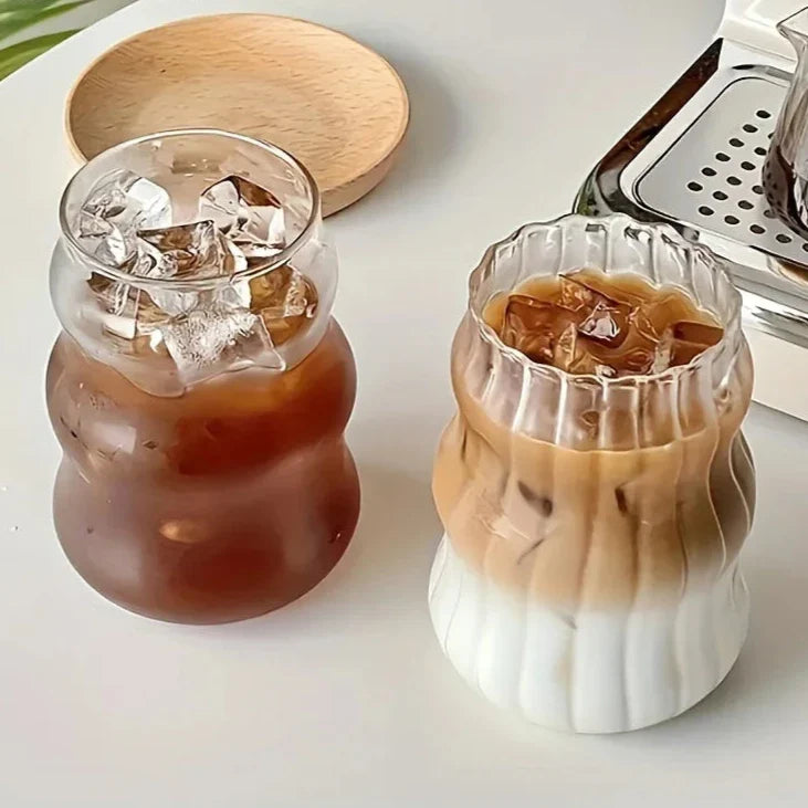 Varmebestandig ribbet tumbler 4-delt sett Luvikno