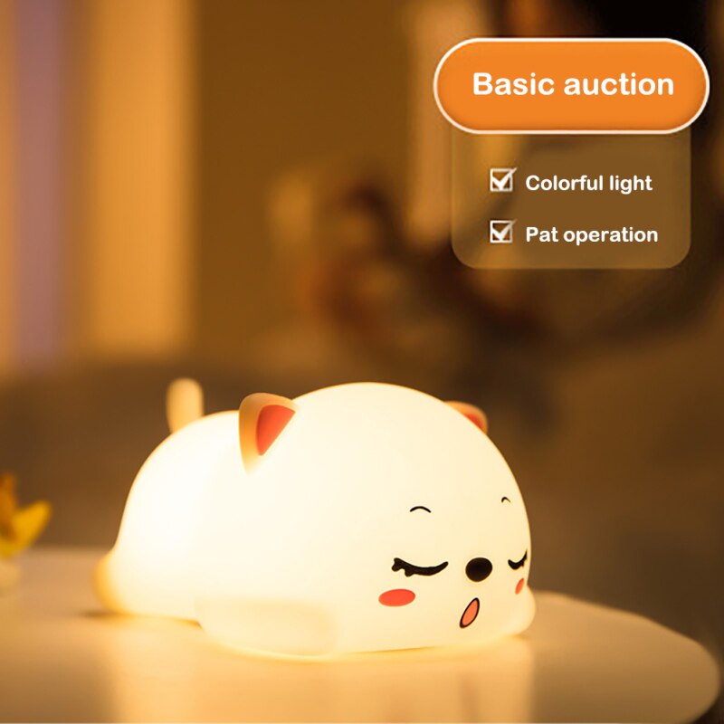 Mini Cat LED Touch Sensor Nattlampe | Luvikno