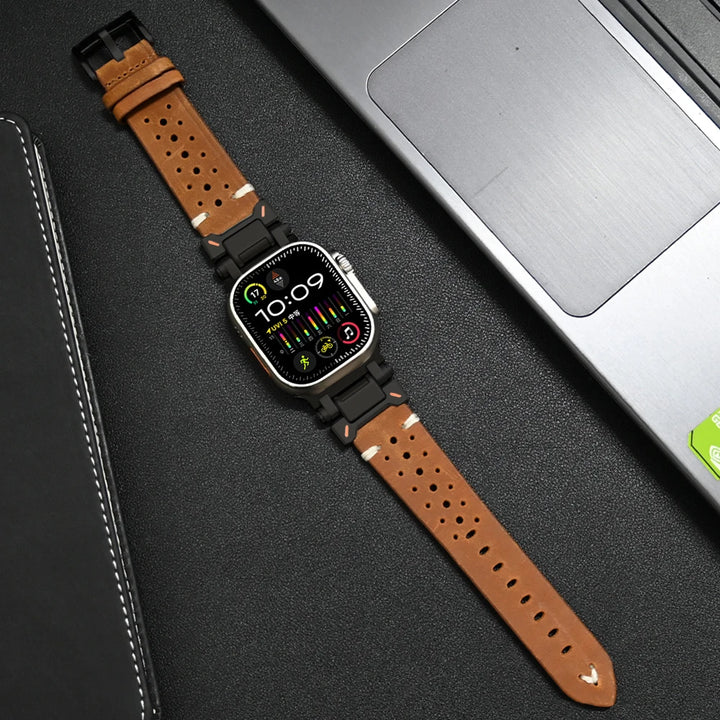 Luvikno | Ekte lær Apple Watch-bånd – Stilig og slitesterk klokkerem for din Apple Watch