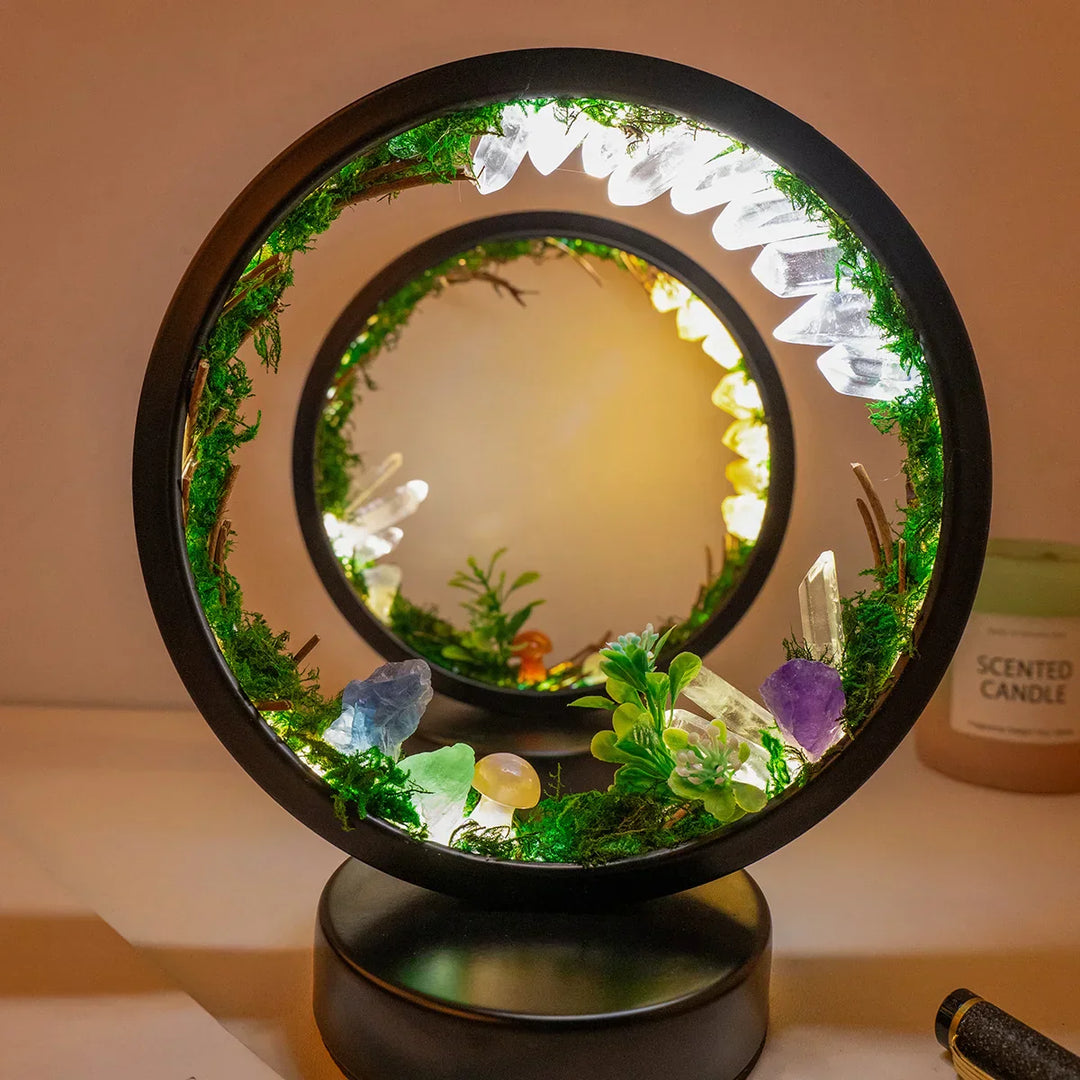 CrystalGlow Luxe Circle Night Lamp | Luvikno