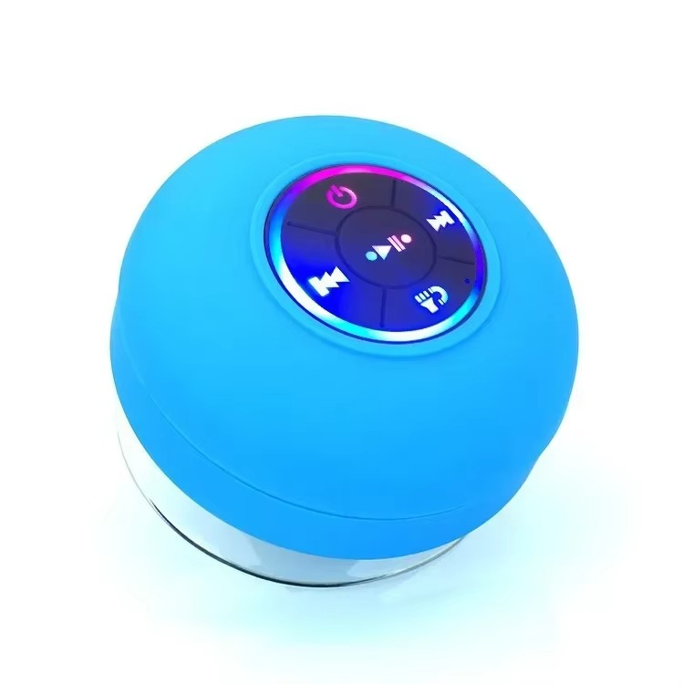Vanntett Bærbar Bluetooth Høyttaler med LED-Lys og Sugekop Luvikno