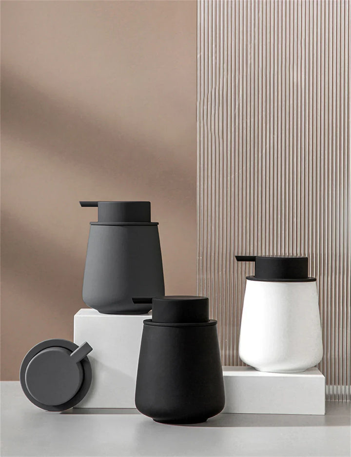 CeramiLux 300 ml Luksus Såpedispenser laget av Keramikk – for Såpe, Sjampo, Balsam eller Lotion Luvikno