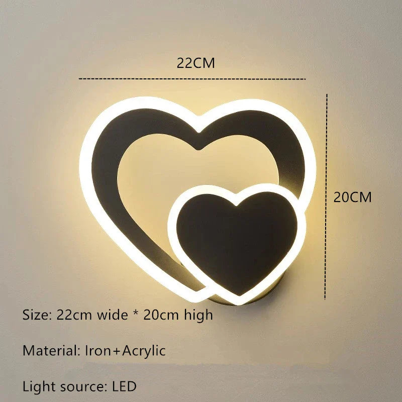 HeartGlow Vegglampe - Moderne LED Belysning Luvikno