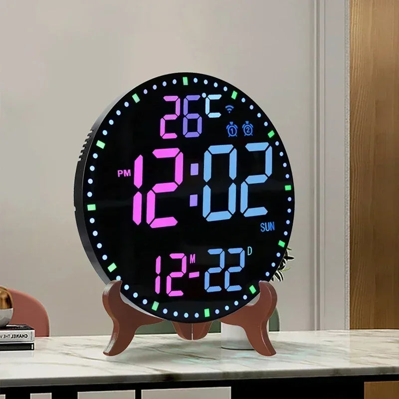 WiFiTime Klokke - Smart LED Veggklokke med Kalender Luvikno