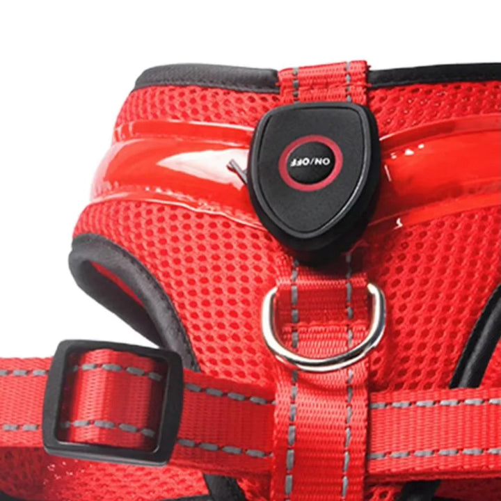 LED Hundesele USB oppladbar og justerbar Luvikno