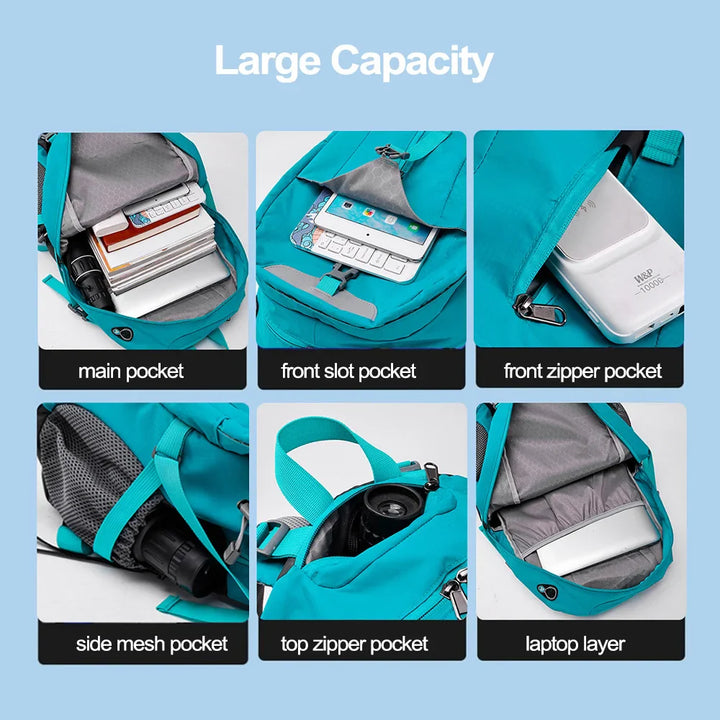 Luvikno | Reise ryggsekk TrekVault 40 | 40 L Utendørs ryggsekk med regntrekk | For fotturer, reise og daglig bruk | 31 × 20 × 52 cm